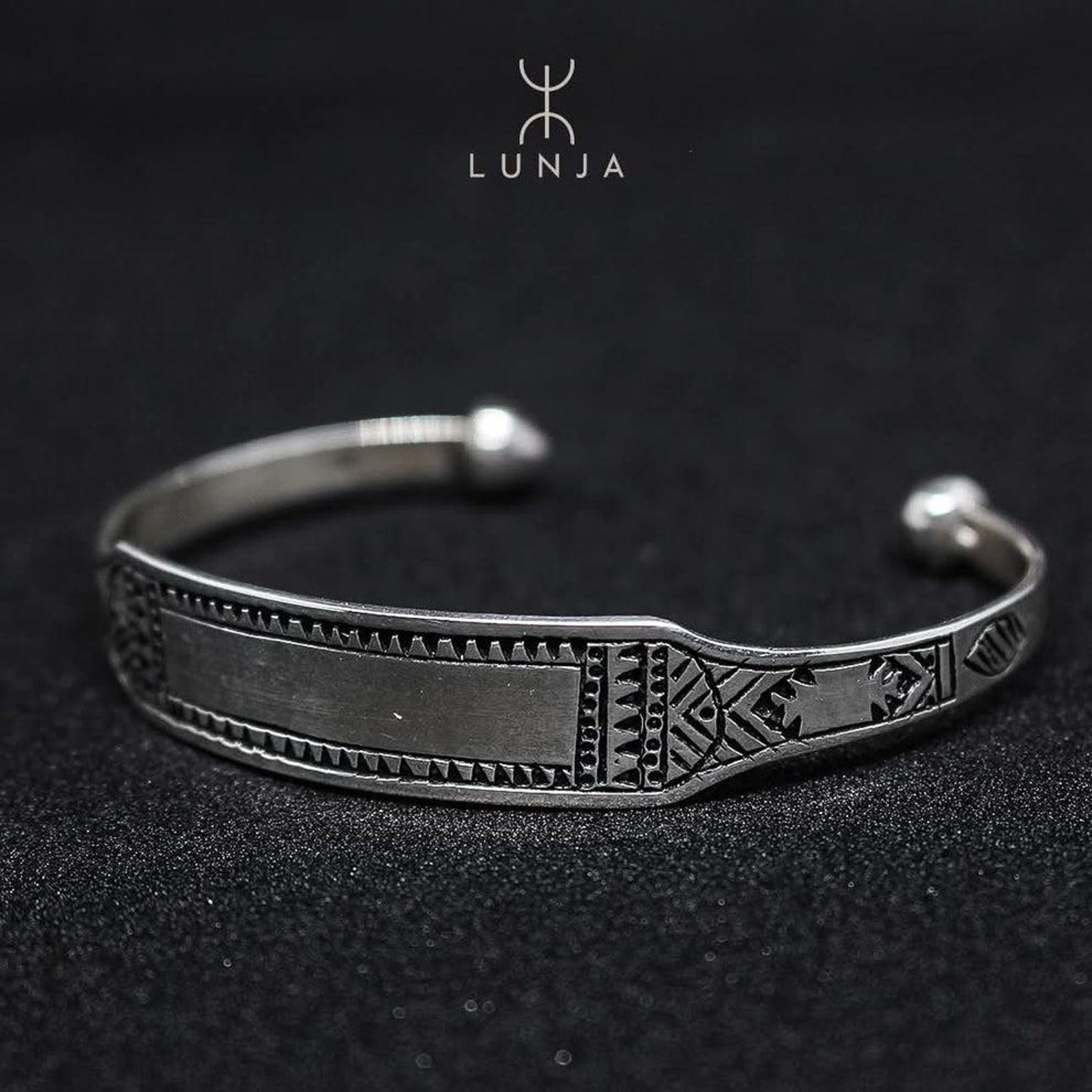 Berber Handmade 925 Sterling Silver Cuff Bracelet Heritage