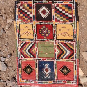 Amazigh Handmade Colorful Wool Runner Rug Hallway Carpet