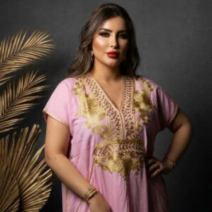 Berber Gandoura marrakech Elegant Embroidered Dress Handmade Kaftan
