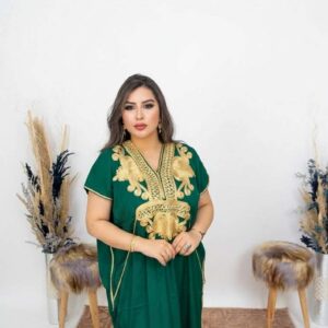 Berber Gandoura marrakech Elegant Embroidered Dress Handmade Kaftan