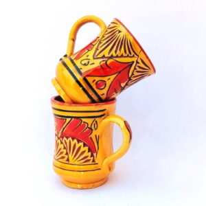 Amazigh Set Ceramic Mugs Traditional Design Cups Mug