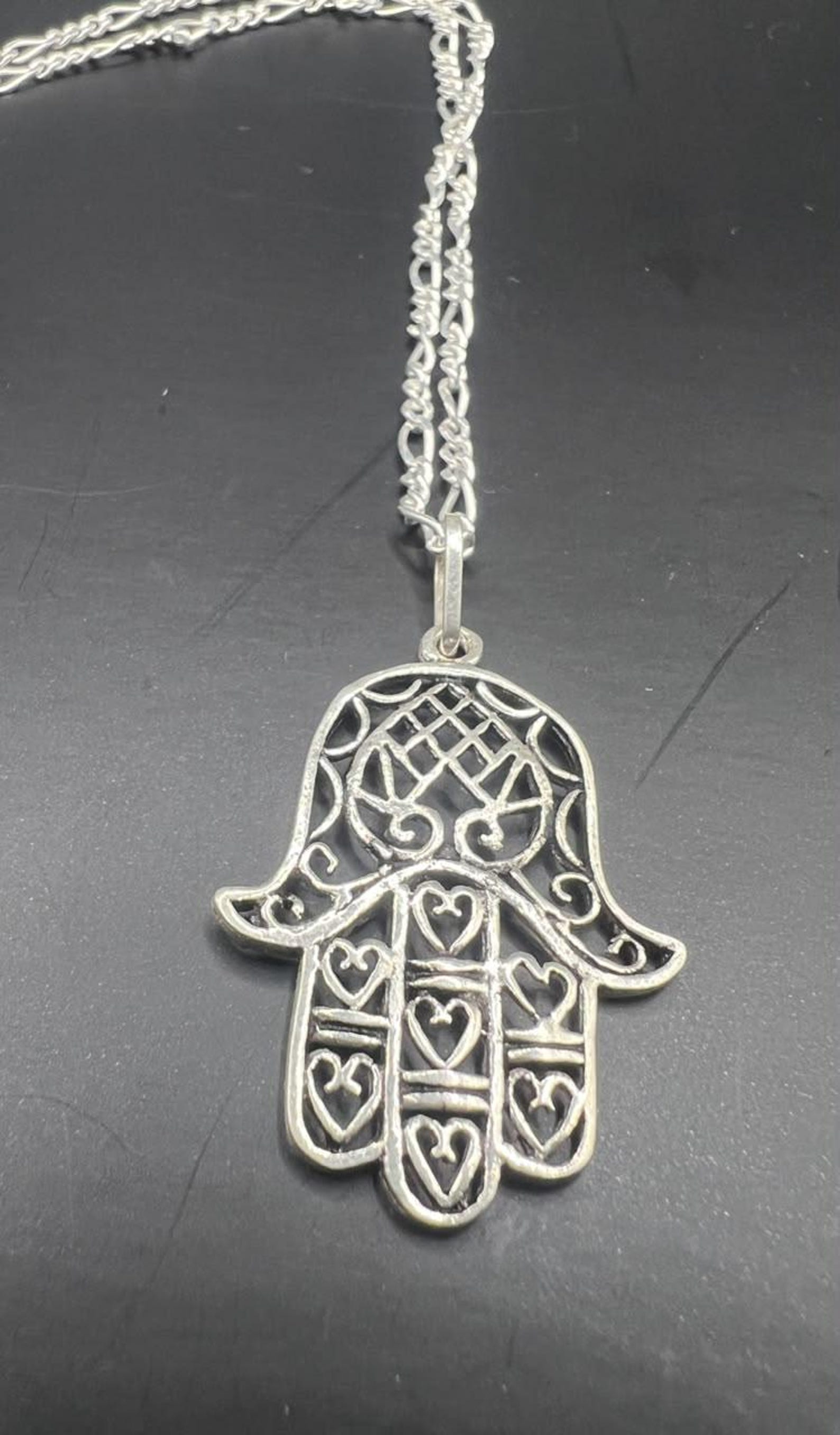 Berber Handmade Sterling Silver Yaz Pendant Tribal Necklace