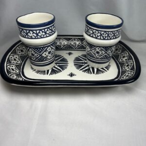 Berber serving table set water juice black Tagine