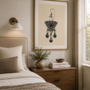 Amazigh Berber Enamel Earrings Jewelry Print Digital Wall Art