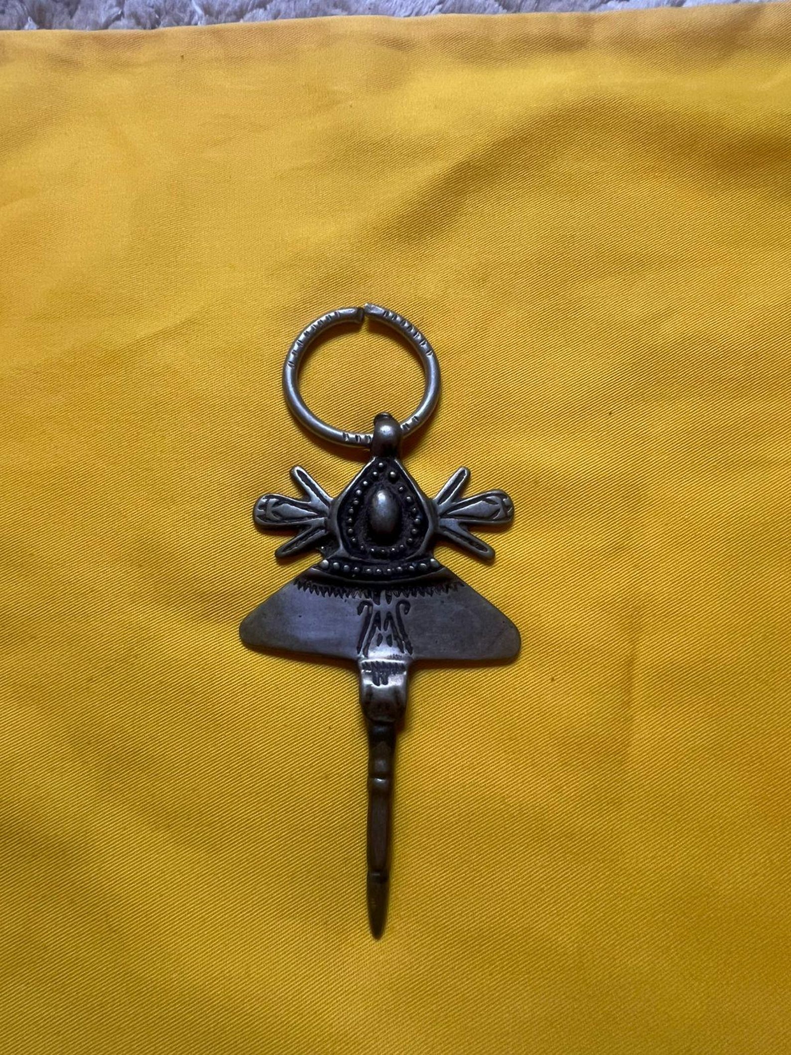 Berber Antique Silver Fibulae Tribal Khella Ring Set