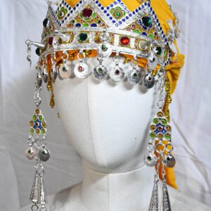Berber Taounza Amazigh Plated Silver Enamel Tribal Crown Jewelry Headband