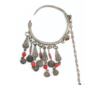 Berber Antique silver ear and head jewelry 'kharb' Atlas mountains jewelry Necklace