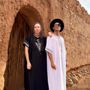 Berber Gandora Dress Tasghnst Kaftan Handmade Cotton Fibula