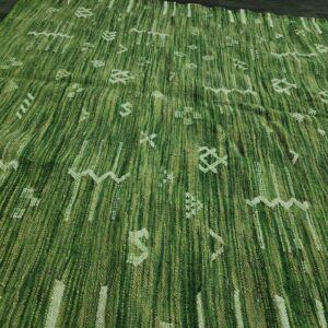 Berber Green Authentic Wool Tribal Boho Living Rug
