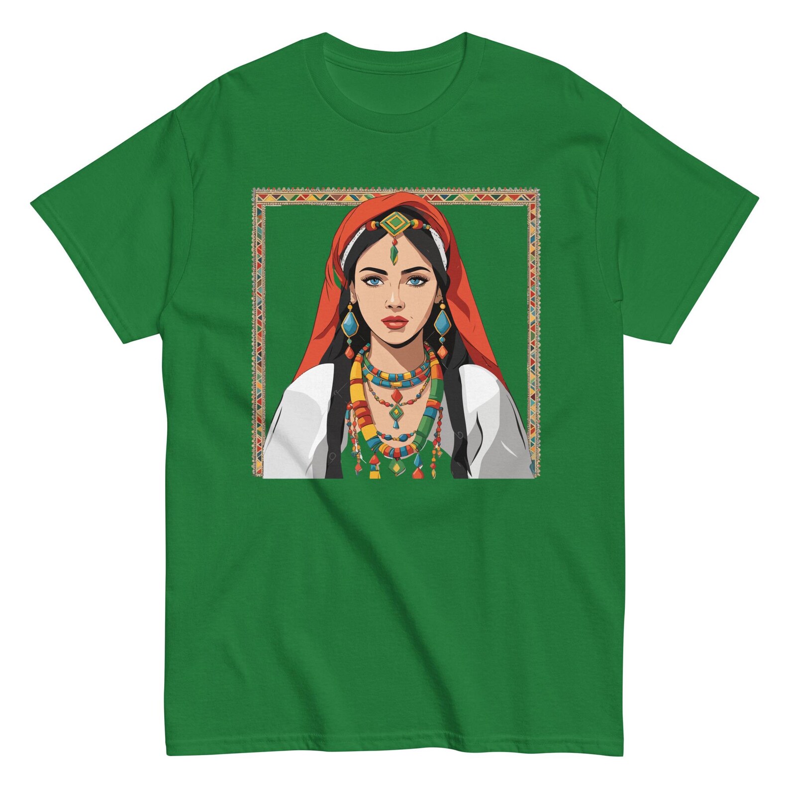 Amazigh Berber Kabyle Yaz Symbol Unisex Cotton Art T-Shirt