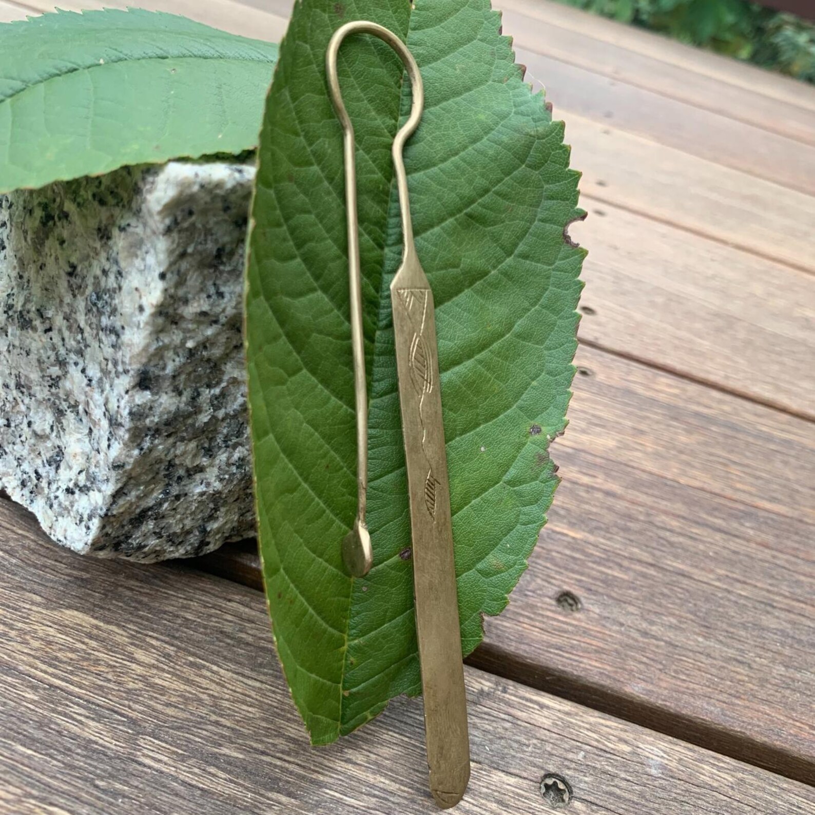 Berber Handmade Brass Tuareg Cross Engraved Metal Bookmark