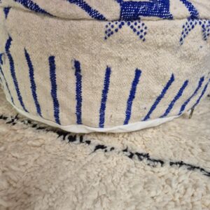 Berber Handmade Kilim Vintage Wool Footstool Cotton Pouf