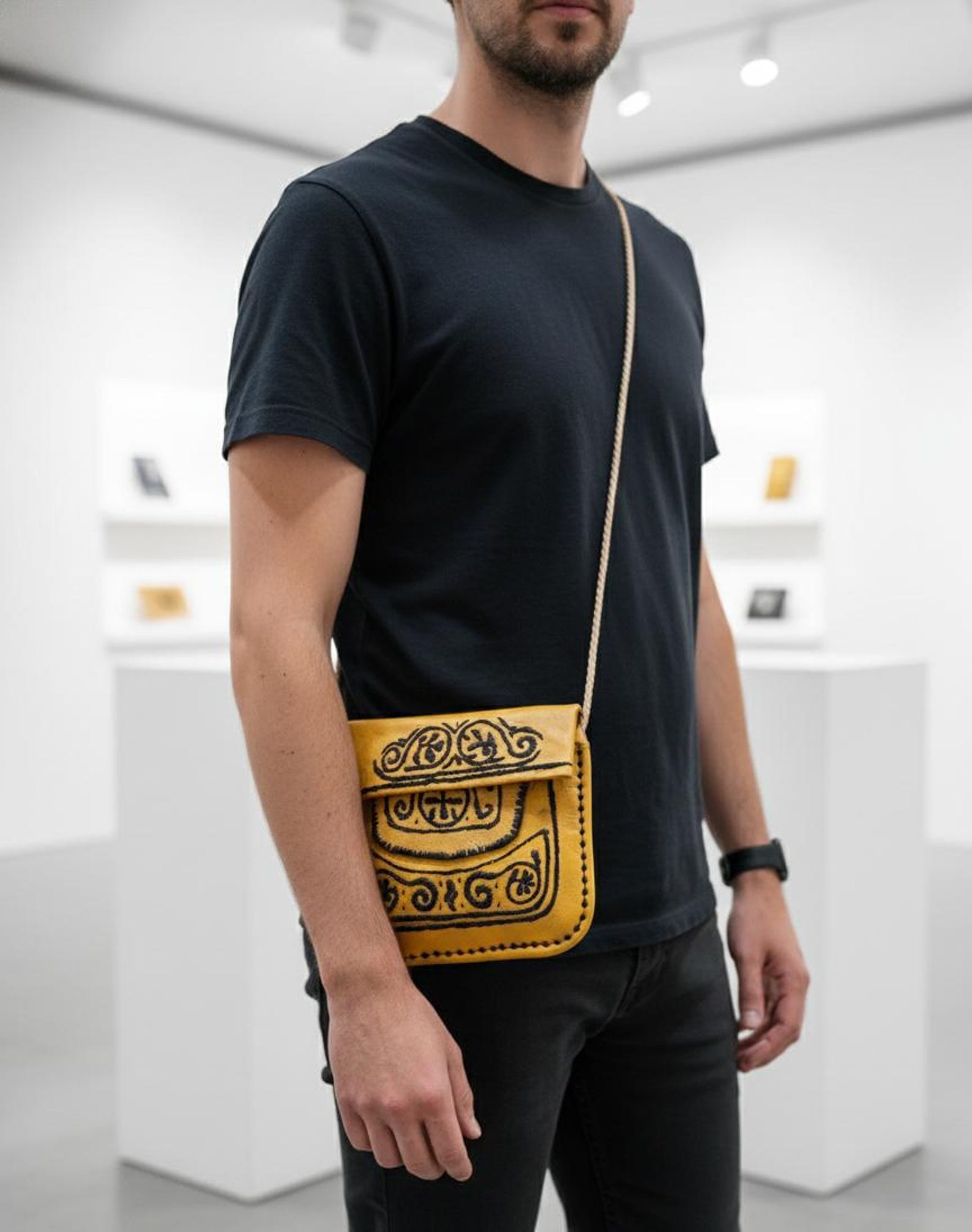 Berber Agrab Leather Handmade Souss Pouch Traditional Bag