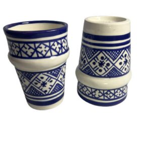 Amazigh serving table set teapot set ceramic handpainted serving set 8 Tagine