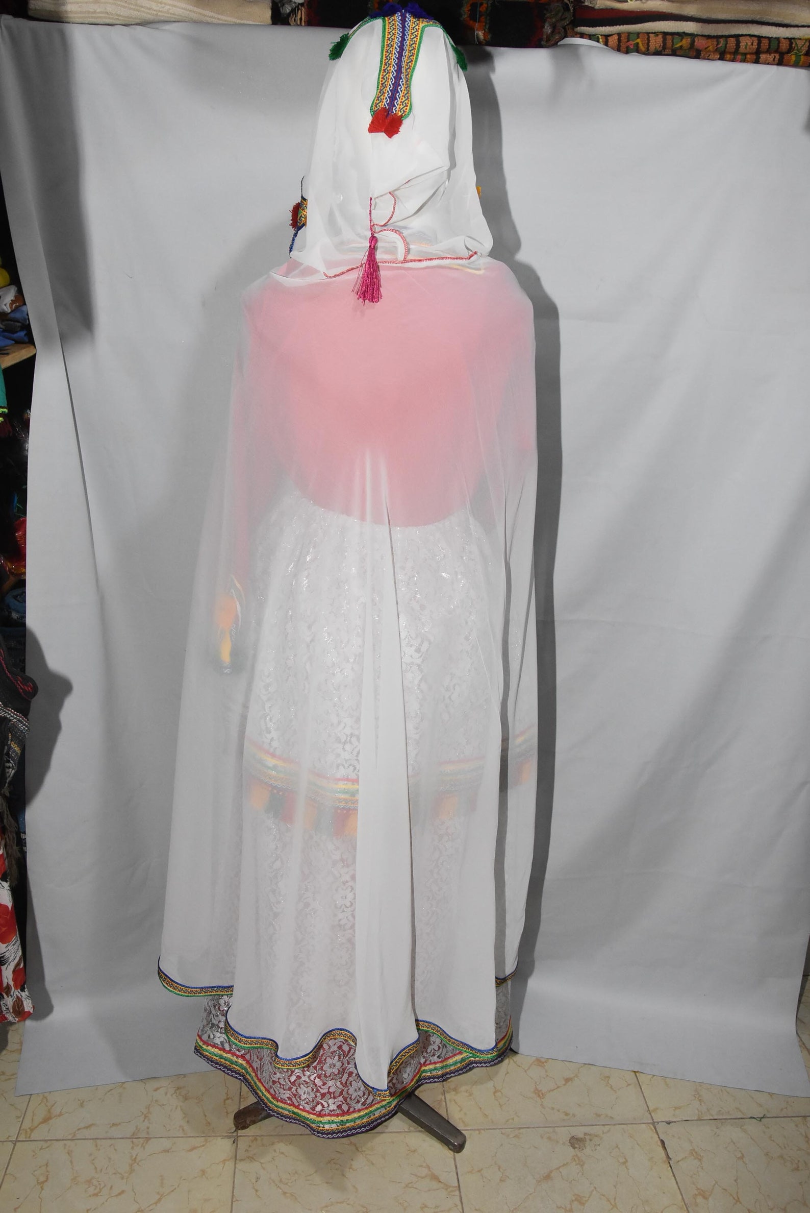 Berber Wedding Dress Caftan Headdress Burnouse Set Kaftan