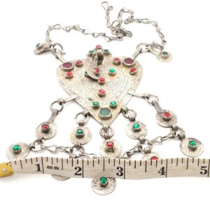 Berber Silver Coin Pendant Jewelry Leather Tribal Necklace