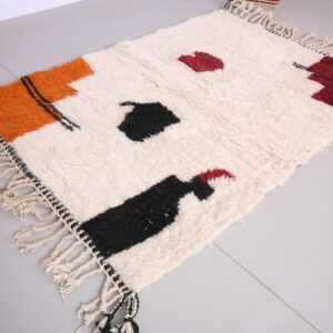 Berber Custom Wool Neutral Geometric Living Room Rug
