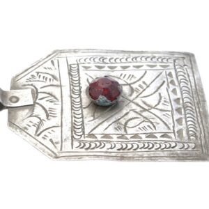 Amazigh Old Silver KTAB Amulet Necklace Antique Talisman