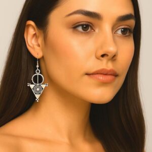 Amazigh Boucles d oreilles femme berbère Tizerzit Earrings