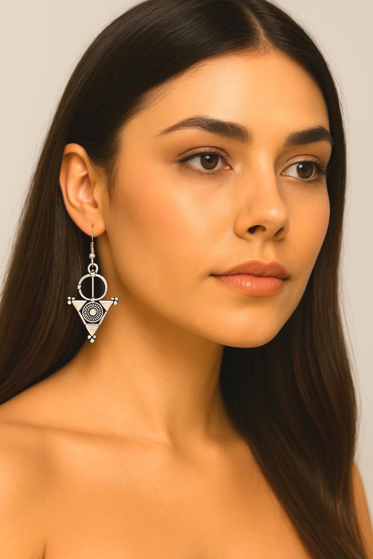 Amazigh Boucles d oreilles femme berbère Tizerzit Earrings