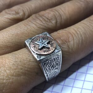 Handmade Berber Tuareg Engraved 925 Sterling Silver Adjustable Ring