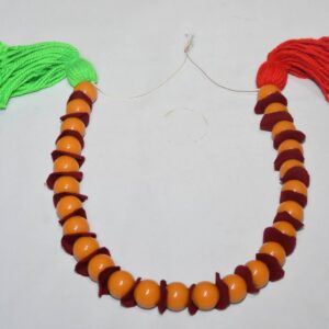 Amazigh Berber Loban Resin Amber Tassel Statement Bead Necklace