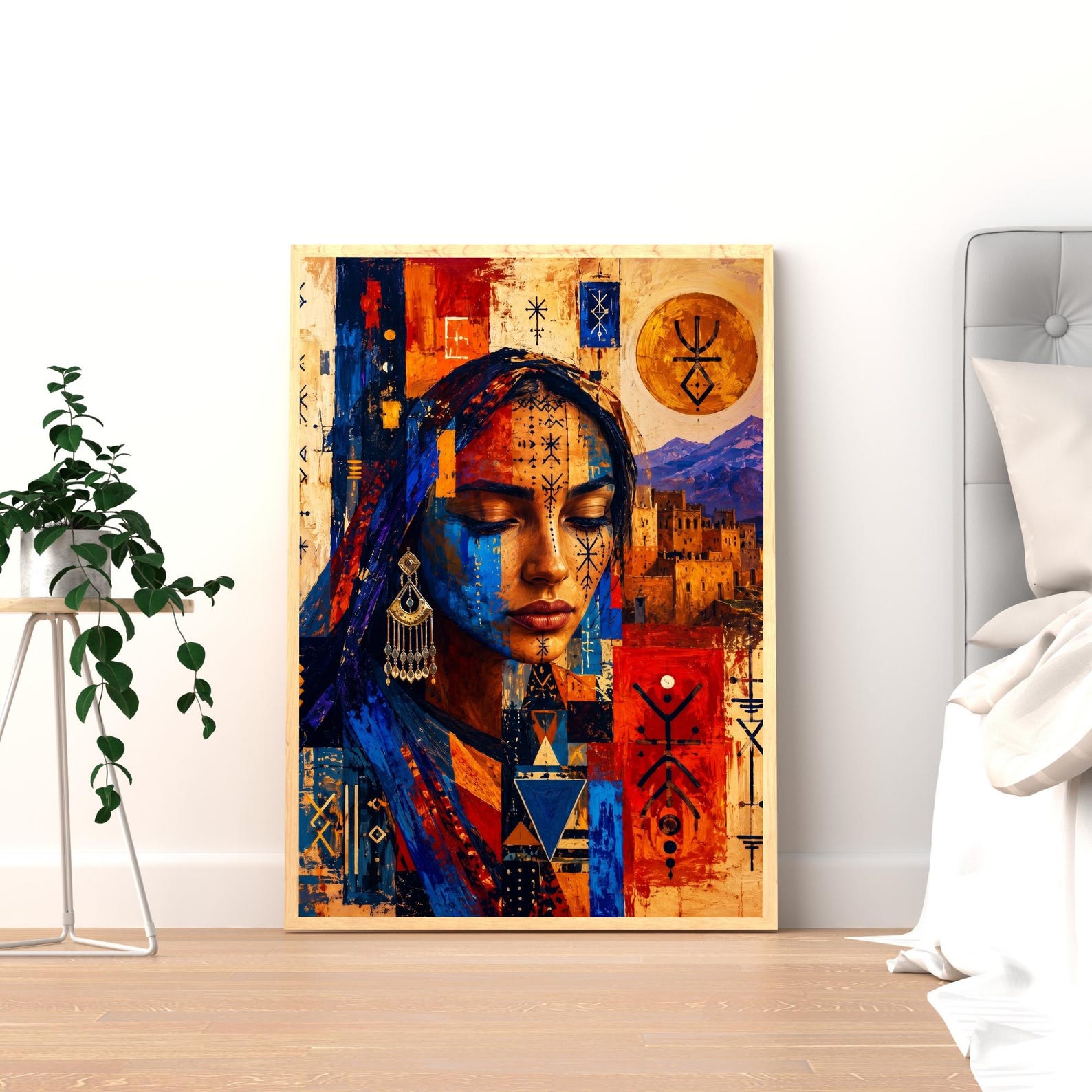 Amazigh Berber Yaz Printable Portrait Print Wall Art
