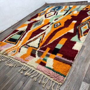 Berber Handmade Colorful Abstract Carpet Boho Area Rug