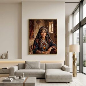 Amazigh Berber Woman Yaz Portrait Printable Digital Wall Art