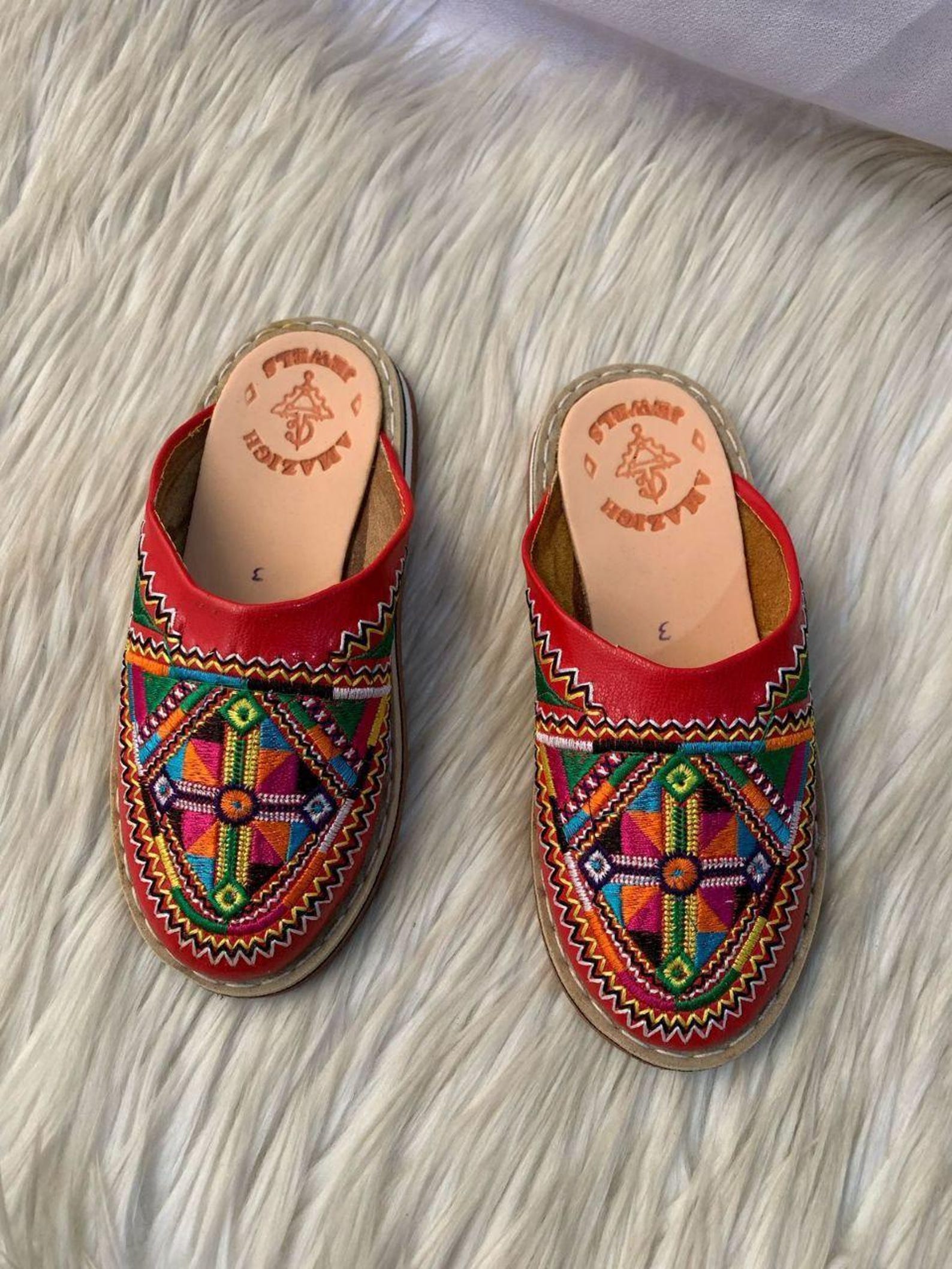 Berber Authentic Adouko Babouche Handmade Leather Babouche Shoes