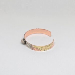 Handmade Amazigh Berber Amber Pure Copper Adjustable Bangle Bracelet