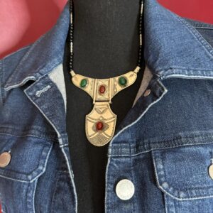 Amazigh Queen of Jewels Tuareg Silver Agate Necklace