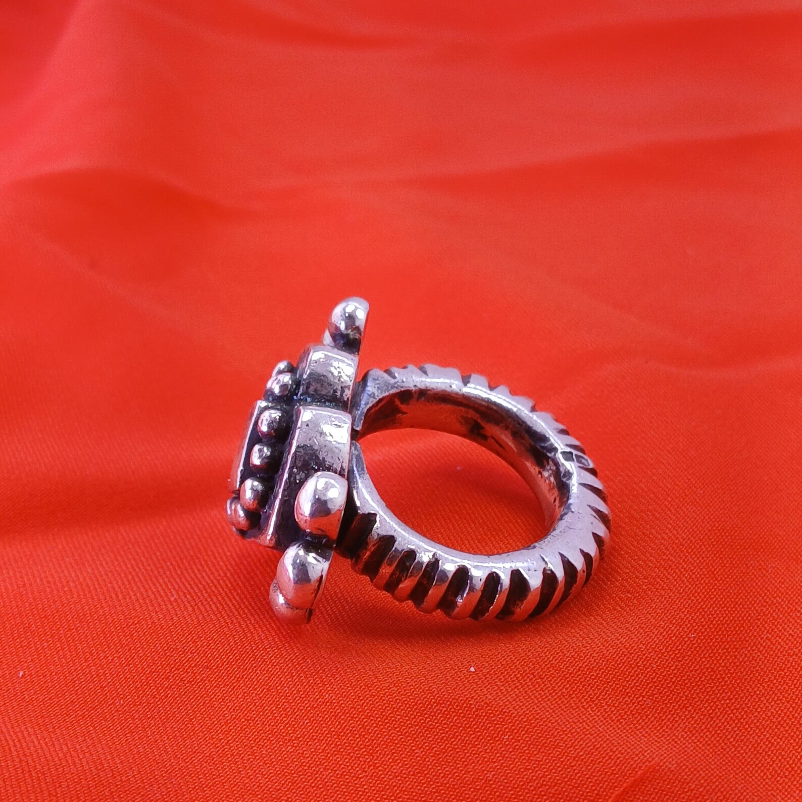 Handmade Berber Tuareg Solid Silver Engraved Bohemian Artisan Ring