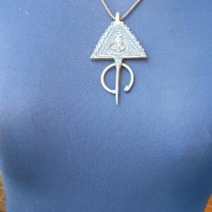 Amazigh Triangular Black Silver Tribal fibula for Everyday Personal Jewelry Styling
