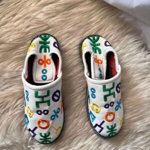 Amazigh Authentic Idoukan Slippers Handmade Leather Babouche Shoes