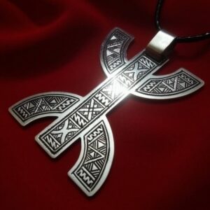 Amazigh Tifinagh Collier Pendentif Bijoux Berbère Ethnique Necklace