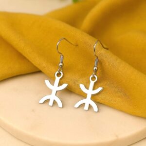 Amazigh YAZ Tifinagh Adaptation Stainless Steel Earrings Boucles