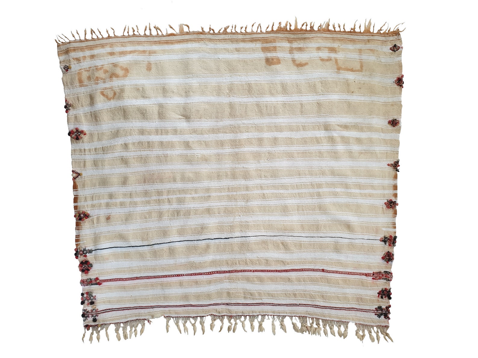 Amazigh Berber Wedding Veil Henna Textile Wall Art
