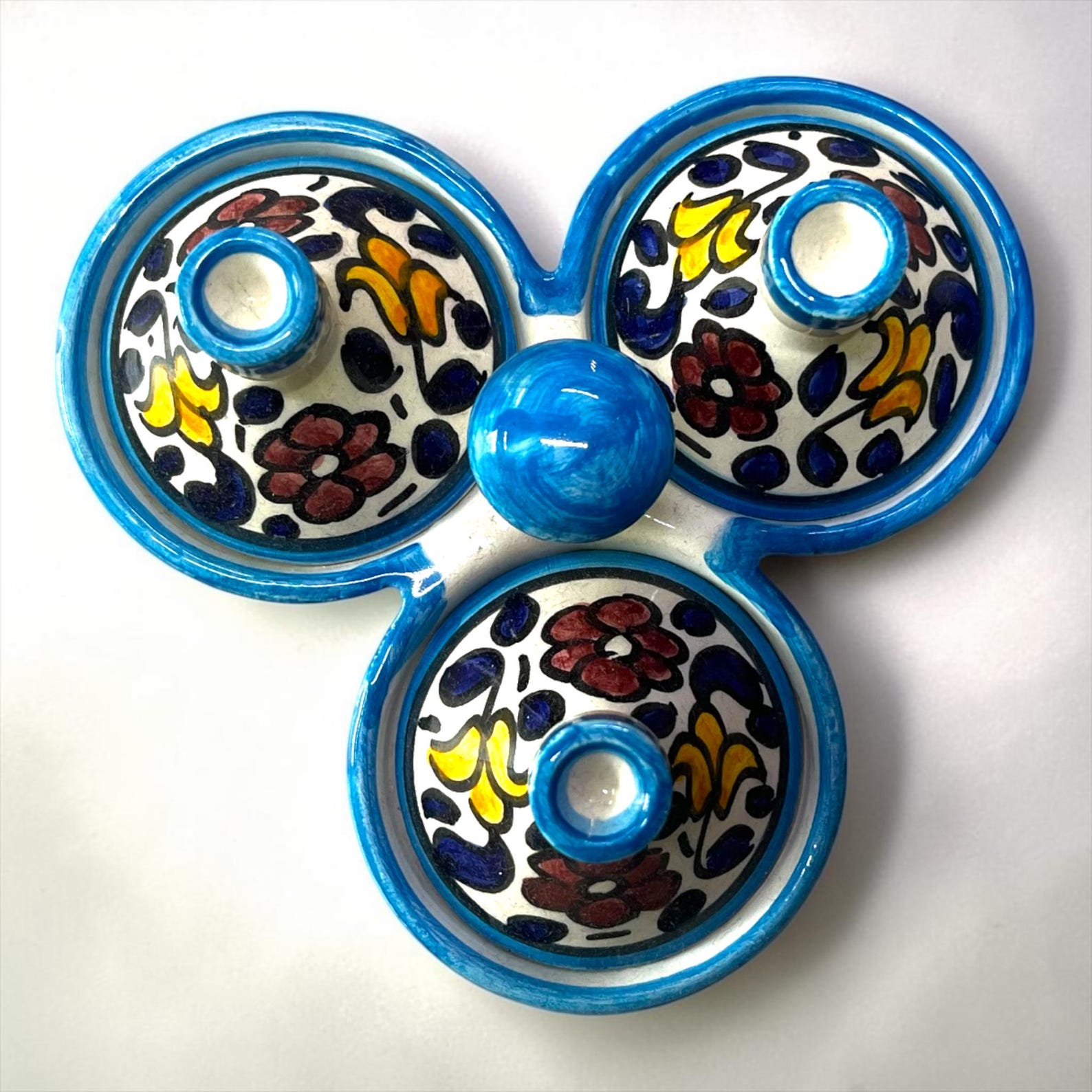 Amazigh Handmade Ceramic Spice Holder Set of 3 Tagine
