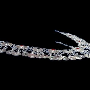 Traditional Amazigh Berber Tawnza Silver-Plated Handmade Headpiece Necklace