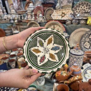 Amazigh Handmade Ceramic Serving Set Large Platter Plate