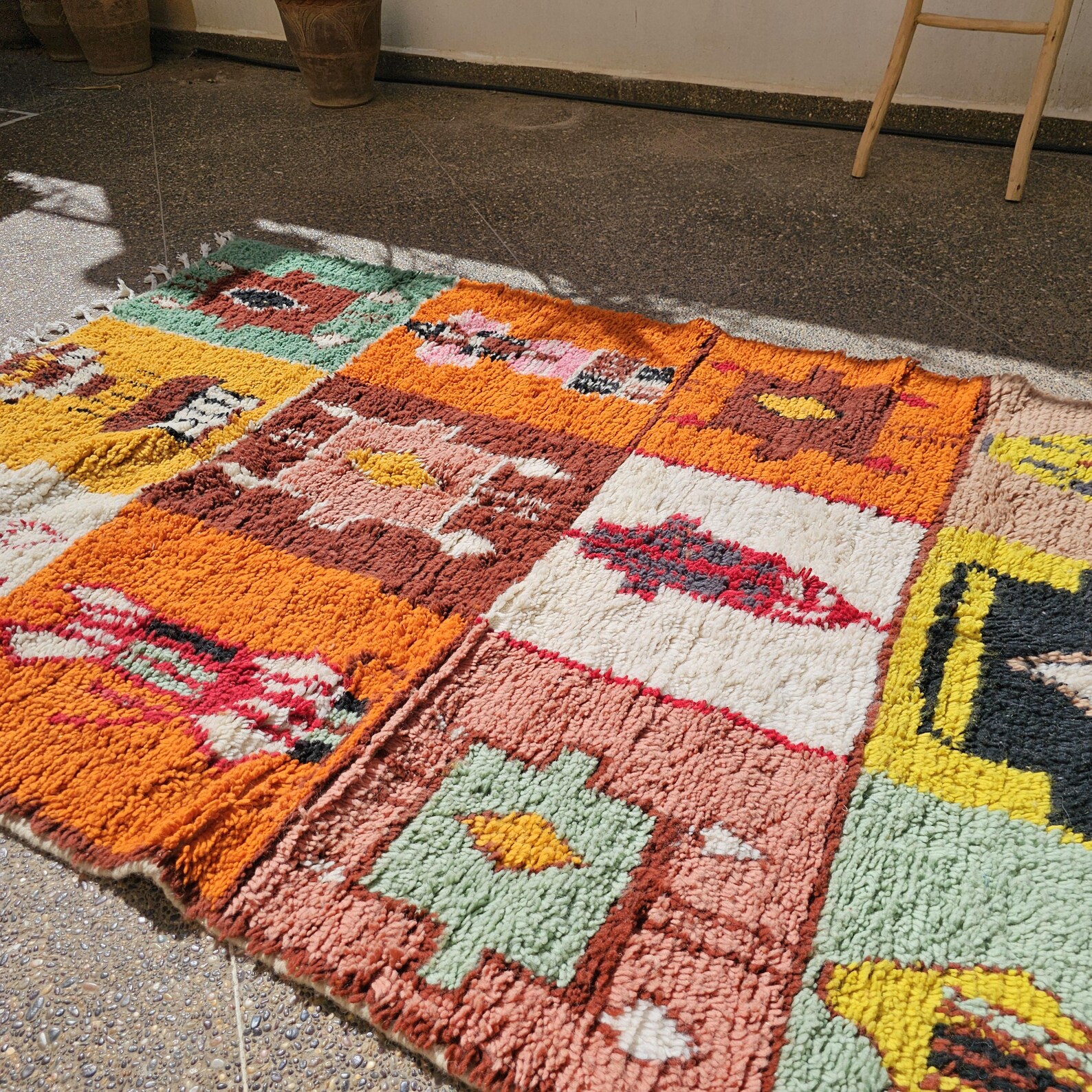Berber Handmade Colorful Vintage Carpet Boho Area Rug