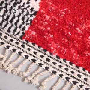 Berber Custom Design Wool Neutral Geometric Living Room Rug
