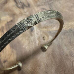 Berber Traditional Handmade Stainless Steel Engraved Bangle Bracelet