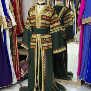 Amazigh Silk Crepe Takchita Embroidery Royal Collection Belt