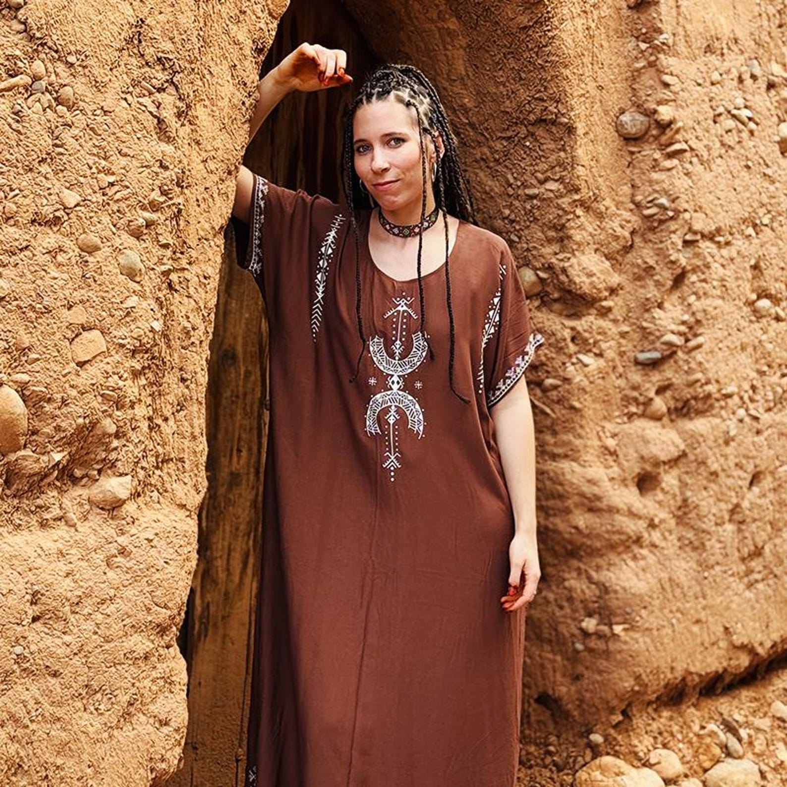 Berber Gandora Dress Symbol Handmade Boho Artisan Kaftan