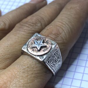 Handmade Berber Tuareg Engraved 925 Sterling Silver Adjustable Ring