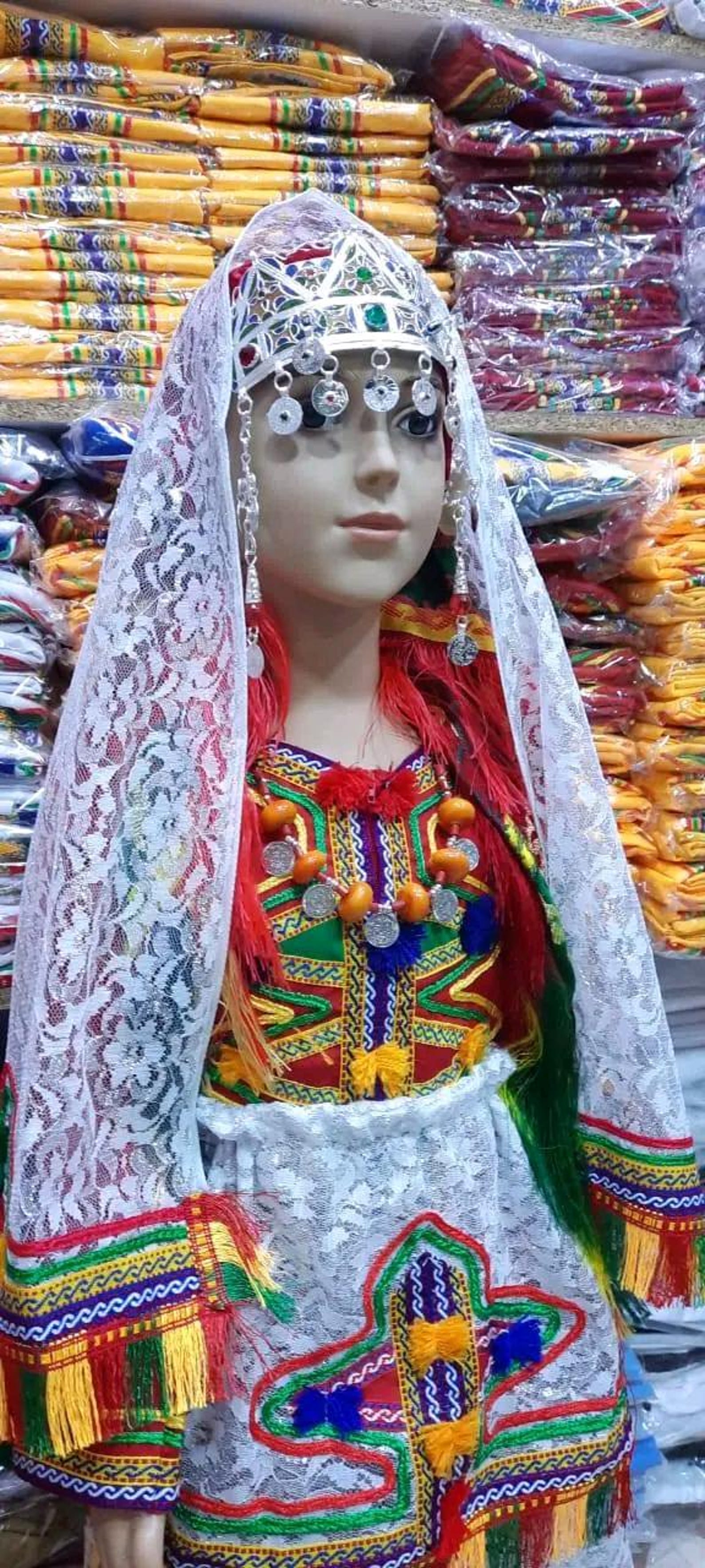 Berber Girl Outfit Traditional Dress Set Caftan Kaftan