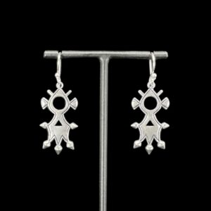 Amazigh Stylized Cross Silver Plated Berbères Earrings Symbol