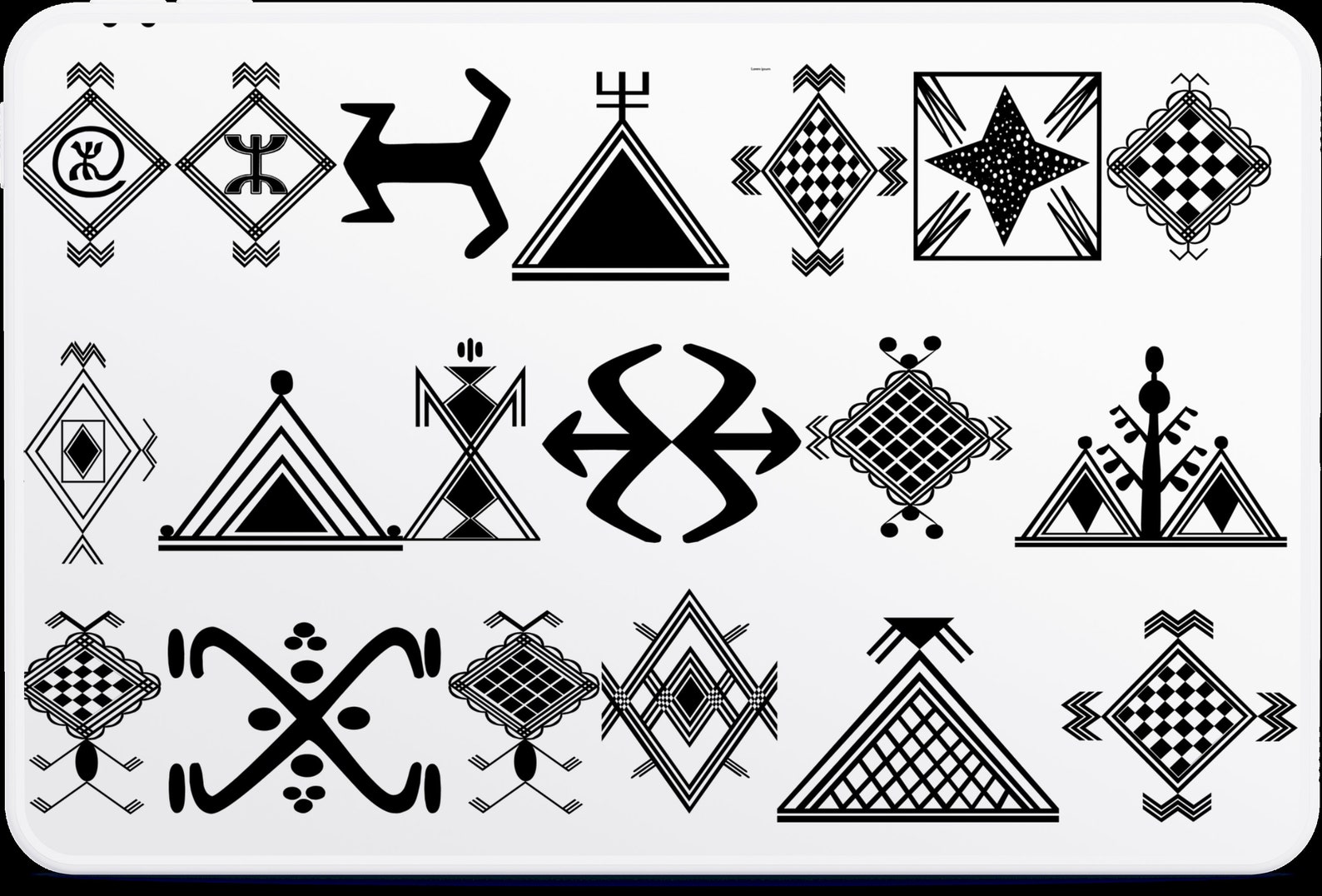 Amazigh Berber Kabyle Tattoo Symbols Tribal Pattern Digital Download